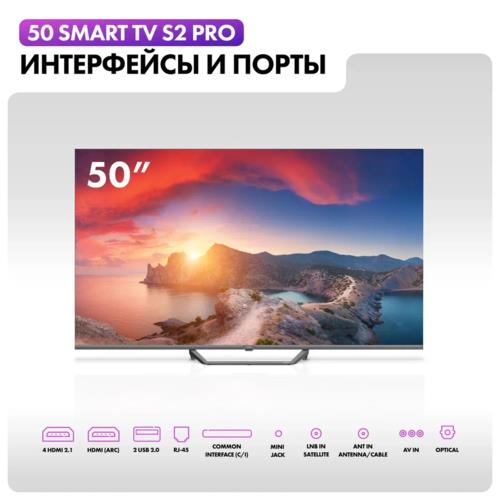 50" (127 см) Телевизор Haier 50 Smart TV S2 PRO черный